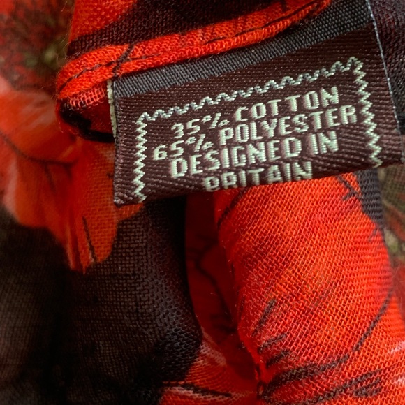 Black Orange Red Poppy Flower XL Scarf Sarong Swimsuit Cover New - Picture 3 of 5